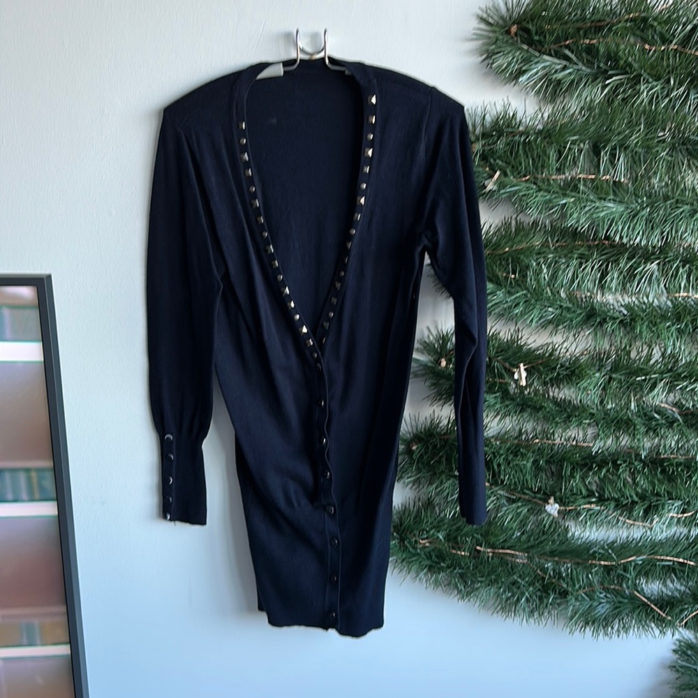 Navy blue long cardigan - perfect quality! Size small